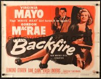 6b0244 BACKFIRE 1/2sh 1950 full-length sexy double-crossing Virginia Mayo seduces Gordon MacRae!