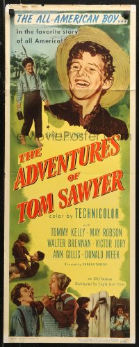 6b0476 ADVENTURES OF TOM SAWYER insert R1949 Tommy Kelly as Mark Twain's classic character!