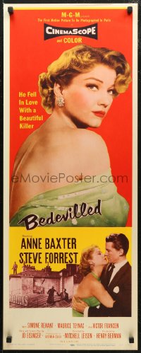 6b0483 BEDEVILLED insert 1955 Steve Forrest fell in love with beautiful blue-eyed killer Anne Baxter!