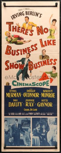 6b0596 THERE'S NO BUSINESS LIKE SHOW BUSINESS insert 1954 art & photo of Marilyn Monroe + top cast!