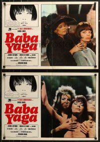 6b0898 BABA YAGA group of 5 Italian 18x26 pbustas 1973 different images of witch Carroll Baker!