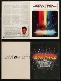 6d0182 LOT OF 10 STAR TREK AND STAR TREK II SCREENING PROGRAMS 1979 - 1982 full cast & crew lists!