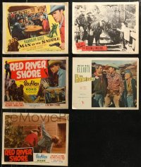 6d0412 LOT OF 5 COWBOY WESTERN LOBBY CARDS 1950s great scenes from different movies!