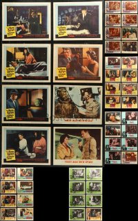 6d0338 LOT OF 56 HORROR/SCI-FI LOBBY CARDS 1950s-1970s incomplete sets from several movies!