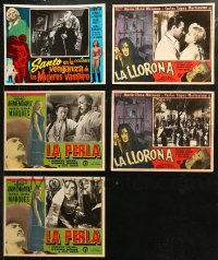 6d0410 LOT OF 5 SPANISH LANGUAGE LOBBY CARDS 1940s-1970s great scenes from a variety of movies!