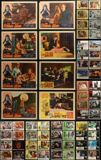 6d0324 LOT OF 101 HORROR/SCI-FI LOBBY CARDS 1950s-1980s incomplete sets from a variety of different movies!