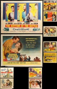 6d0774 LOT OF 11 FORMERLY FOLDED HALF-SHEETS 1950s great images from a variety of movies!