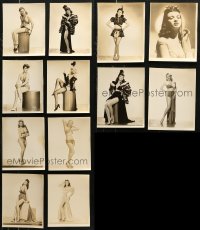 6d0669 LOT OF 12 BRUNO OF HOLLYWOOD SEXY PORTRAIT TRIMMED 7.5X9.5 STILLS 1940s lovely ladies!