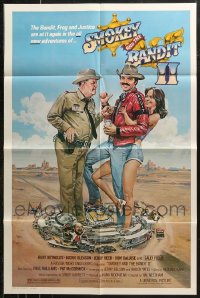 6d0296 LOT OF 7 FOLDED SMOKEY & THE BANDIT II ONE-SHEETS 1980 Burt Reynolds, Sally Field, Gleason