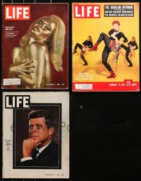 6d0541 LOT OF 3 LIFE MAGAZINES 1959-1964 filled with great images & articles on celebrities!