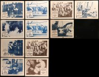 6d0395 LOT OF 11 GREAT ADVENTURES OF CAPTAIN KIDD LOBBY CARDS 1953 from several chapters!