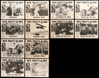 6d0391 LOT OF 12 DICK TRACY'S G-MEN R55 LOBBY CARDS 1955 from several chapters!