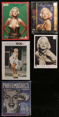 6d0160 LOT OF 5 MARILYN MONROE JIGSAW PUZZLES 1980s-2000s each w/1000 pieces to make a sexy image!