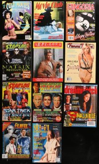 6d0498 LOT OF 11 HORROR/SCI-FI-/FANTASY MAGAZINES 1990s-2000s filled with great images & articles!