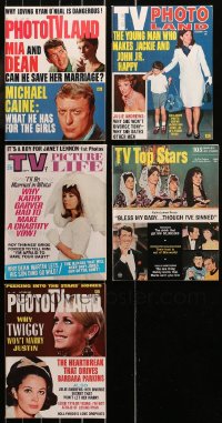 6d0526 LOT OF 5 TV MAGAZINES 1966-1967 filled with great images & articles!