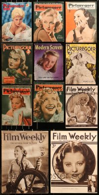 6d0501 LOT OF 10 ENGLISH MOVIE MAGAZINES 1930s-1950s filled with great images & articles!