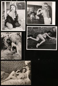 6d0687 LOT OF 5 STRIPPER BURLESQUE PHOTOS 1950s-1960s sexy portarits of nearly nude women!