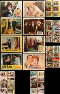 6d0344 LOT OF 46 LOBBY CARDS 1950s-1960s incomplete sets from a variety of different movies!