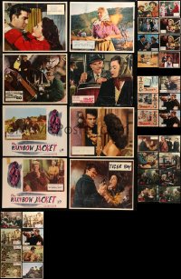 6d0449 LOT OF 54 ENGLISH LOBBY CARDS 1950s-1960s incomplete sets from a variety of movies!