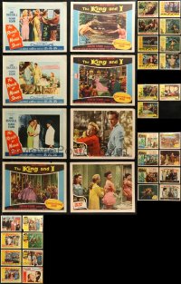 6d0341 LOT OF 51 LOBBY CARDS 1950s incomplete sets from a variety of different movies!