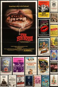 6d0231 LOT OF 44 FOLDED ONE-SHEETS 1970s great images from a variety of different movies!