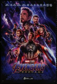 6f0826 AVENGERS: ENDGAME advance DS 1sh 2019 Marvel Comics, cool montage with Hemsworth & top cast!