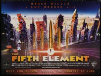 6f0633 FIFTH ELEMENT advance DS British quad 1997 directed by Luc Besson, cool different image!