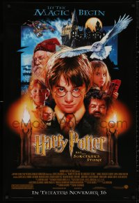 6f0958 HARRY POTTER & THE PHILOSOPHER'S STONE advance 1sh 2001 Hedwig the owl, Sorcerer's Stone!