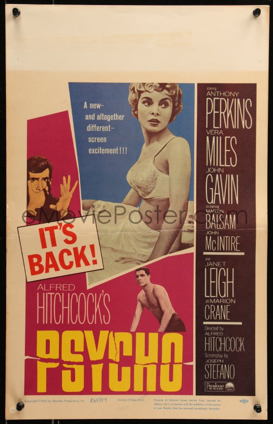 eMoviePoster.com: 6g0552 PSYCHO WC R1965 sexy half-dressed Janet Leigh ...