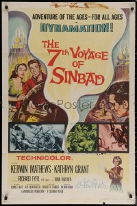 6h0565 7th VOYAGE OF SINBAD 1sh 1958 Ray Harryhausen fantasy classic, Dynamation montage!