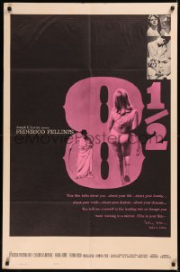 6h0566 8 1/2 1sh 1963 Federico Fellini classic, Marcello Mastroianni & Claudia Cardinale!