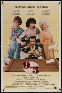 6h0568 9 TO 5 1sh 1980 Dolly Parton, Jane Fonda & Lily Tomlin w/tied up Dabney Coleman!