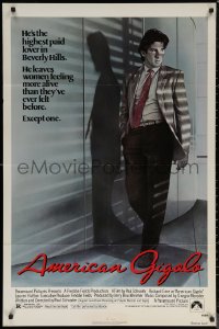 6h0590 AMERICAN GIGOLO 1sh 1980 male prostitute Richard Gere is being framed for murder!