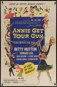 6h0601 ANNIE GET YOUR GUN 1sh 1950 Betty Hutton as the greatest sharpshooter, Howard Keel!