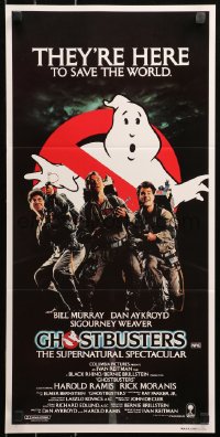 6h0401 GHOSTBUSTERS Aust daybill 1984 Bill Murray, Aykroyd & Harold Ramis are here to save the world