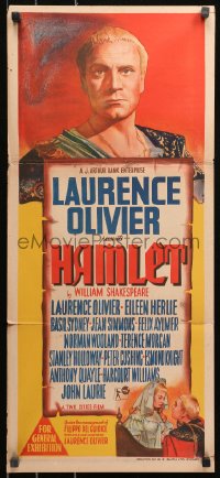 6h0410 HAMLET Aust daybill 1949 Laurence Olivier in William Shakespeare classic, Best Picture winner!