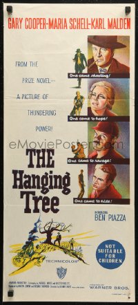 6h0411 HANGING TREE Aust daybill 1959 art of Gary Cooper, Maria Schell & Karl Malden!