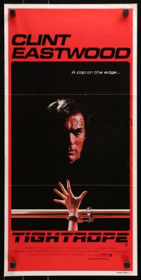 6h0529 TIGHTROPE Aust daybill 1984 Clint Eastwood is a cop on the edge, cool handcuff image!