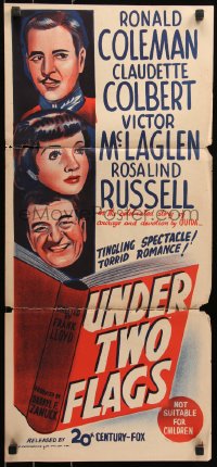 6h0534 UNDER TWO FLAGS Aust daybill R1949 Ronald Colman, Victor McLaglen, Rosalind Russell!