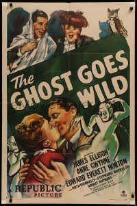 6h0931 GHOST GOES WILD 1sh 1947 Edward Everett Horton, James Ellison, haunted house!