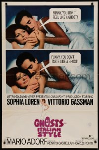 6h0934 GHOSTS - ITALIAN STYLE int'l 1sh 1968 Questi fantasmi, sexy Sophia Loren close up!