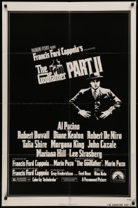 6h0942 GODFATHER PART II 1sh 1974 Al Pacino in Francis Ford Coppola classic sequel!