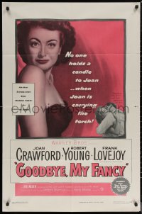 6h0949 GOODBYE MY FANCY 1sh 1951 no one holds a candle to sexiest Joan Crawford & Robert Young!