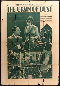 6h0954 GRAIN OF DUST rotogravure 1sh 1928 Cortez marries sexy typist Alma Bennett, ultra rare!