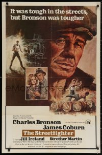 6h0970 HARD TIMES int'l 1sh 1975 Walter Hill, Dippel art of Charles Bronson, The Streetfighter!