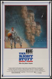 6h1294 RIGHT STUFF 1sh 1983 great Tom Jung montage art of the first NASA astronauts!