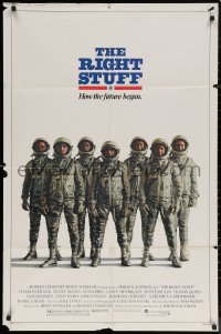 6h1295 RIGHT STUFF advance 1sh 1983 great line up of the first NASA astronauts all suited up!