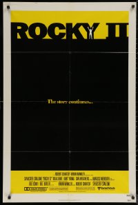 6h1302 ROCKY II 1sh 1979 Carl Weathers, Sylvester Stallone boxing sequel, black box design!