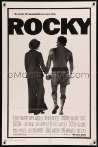 6h1300 ROCKY style A studio style 1sh 1976 boxer Sylvester Stallone, John G. Avildsen boxing classic!