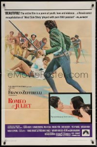 6h1311 ROMEO & JULIET style B 1sh 1969 Zeffirelli's version of William Shakespeare's play!